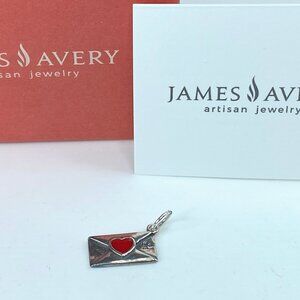 James Avery Enamel Love Letter Charm Womens In Sterling 17.6x1-.2mm JR850